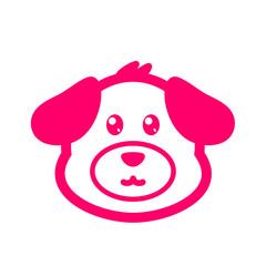 pink cute dog icon