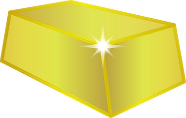 A shiny vector illustration of a Gold Bar.