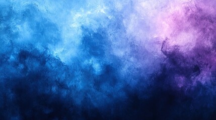 Abstract brushstrokes in gradient blues and purples create a tex