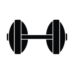 barbell stencil icon vector illustration