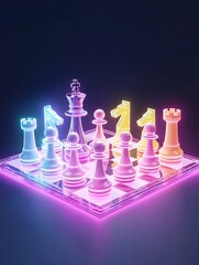 Neon Chess Game Play