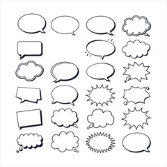 Speech Bubble set. Talk bubble. Cloud speech bubbles collection. Vector