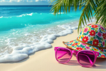 Obraz premium summer beach accessories