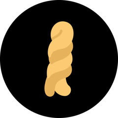 Braided Bread icon vector illustration