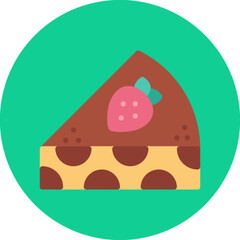 Slice of Cake II icon vector illustration