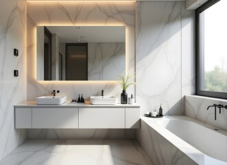 Bathroom Interior Featuring Modern Design and Clean Lines