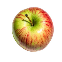 Fresh Red Green Apple on White Background
