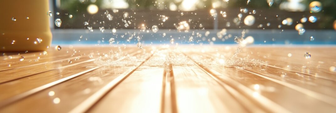 Splashing Water on Pool Deck