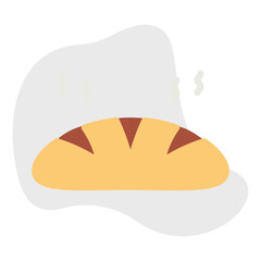 Hot Bread icon vector illustration