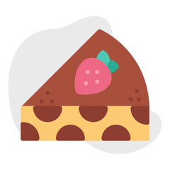 Slice of Cake II icon vector illustration
