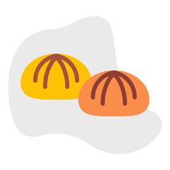 Small Baked Buns icon vector illustration