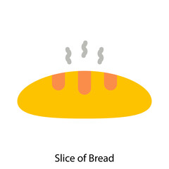 Slice of Bread icon vector illustration