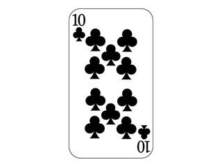 トランプの10　クローバー