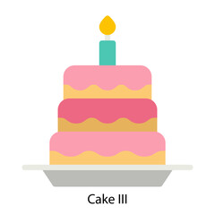 Cake III icon vector illustration