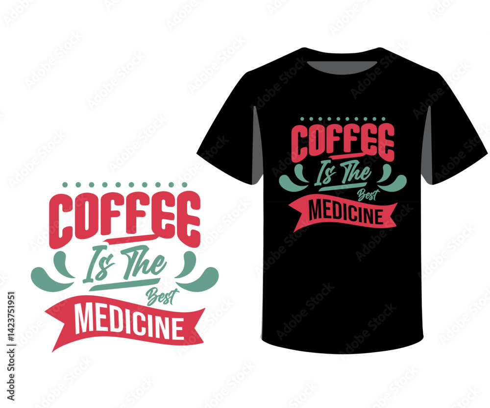 Fototapete typography and icon t-shirts design template with unique text