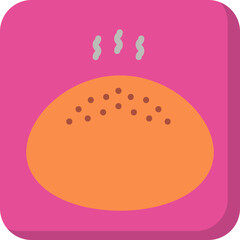 Baked Bun icon vector illustration