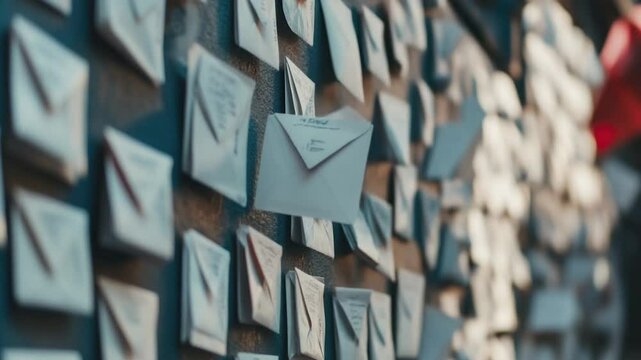 Envelopes on a Bulletin Board