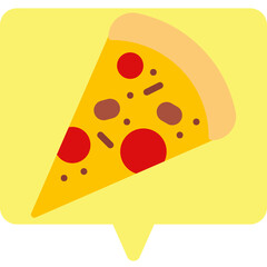 Slice of Pizza icon vector illustration