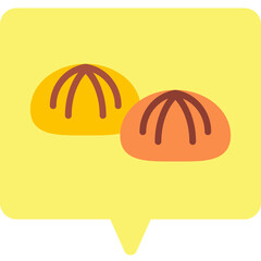 Small Baked Buns icon vector illustration