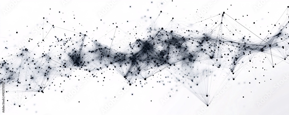 Poster Abstract network flowing connecting dots big data analysis