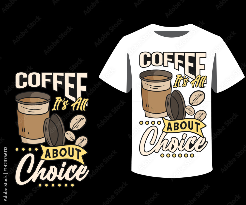 Fototapete typography and icon t-shirts design template with unique text