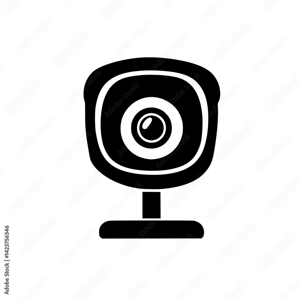 Poster modern and minimal webcam icon set designed for digital applications and user interfaces
