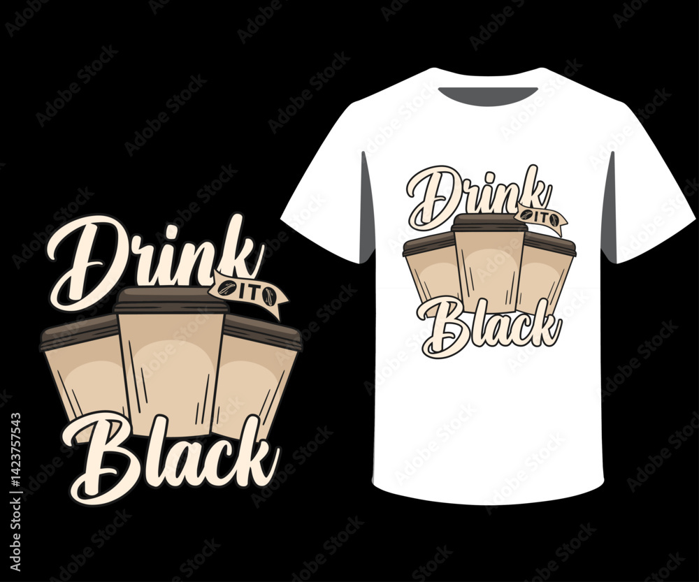 Fototapete typography and icon t-shirts design template with unique text