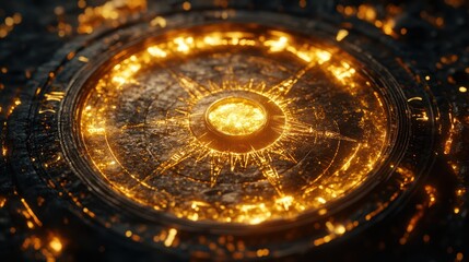 Glowing orb abstract circular design