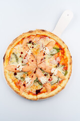 fresh and delicious pizza with filling