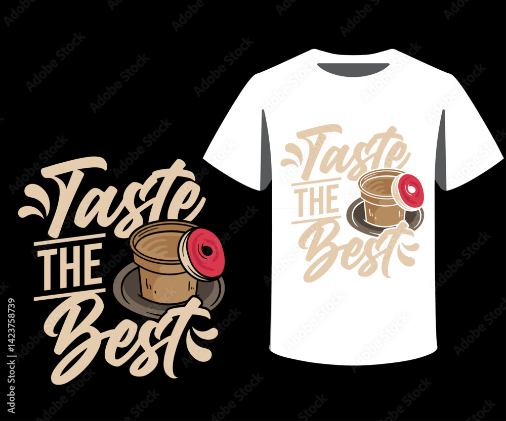 Fototapete typography and icon t-shirts design template with unique text