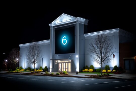 A countdown clock projected on store walls during doorbuster morning