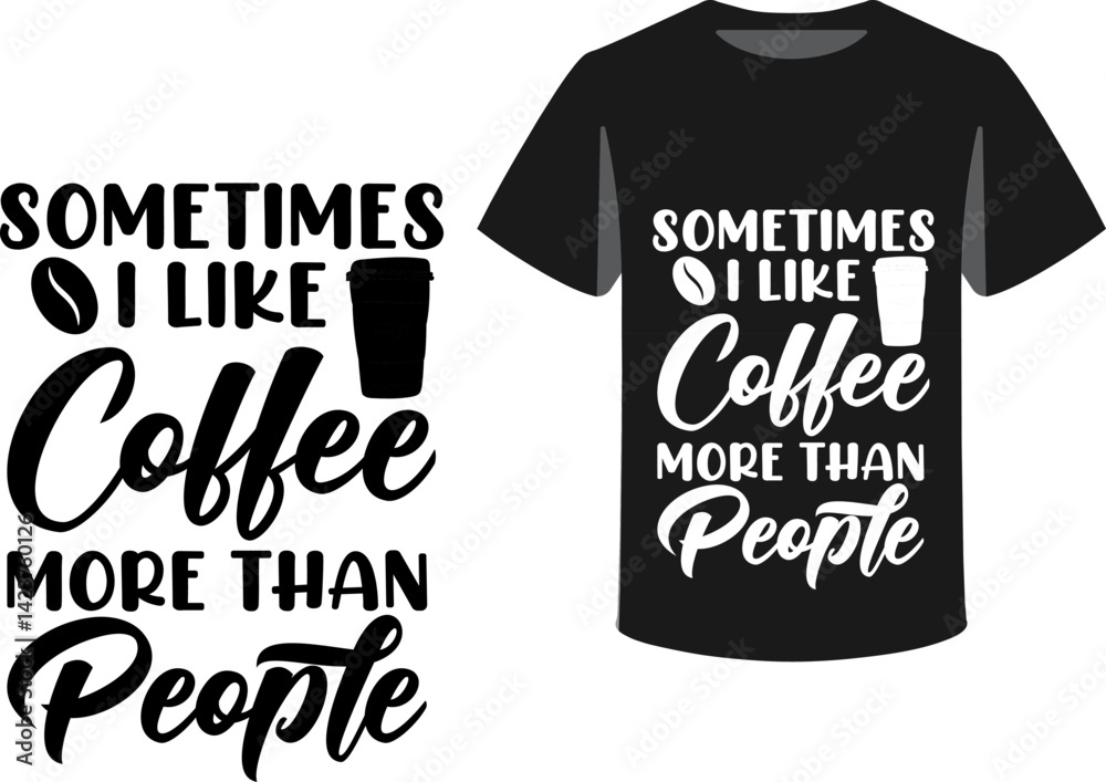 Fototapete typography and icon t-shirts design template with unique text