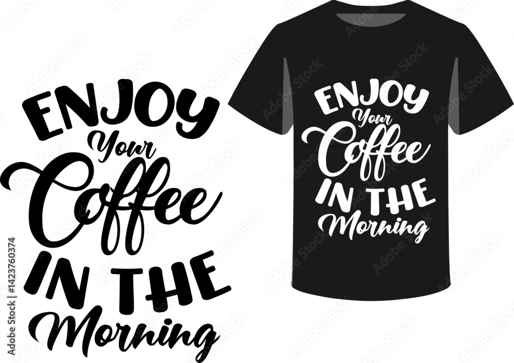 Fototapete typography and icon t-shirts design template with unique text