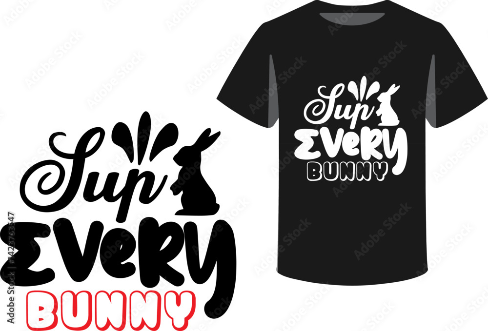Fototapete typography and icon t-shirts design template with unique text