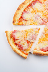 fresh and delicious pizza with filling