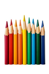 Naklejka premium colored pencils isolated on white background