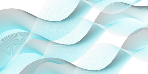 Shiny moving lines design element.White abstract background with glowing wave. Technology concept.  Modern blue gradient flowing wave lines.Vector illustration
