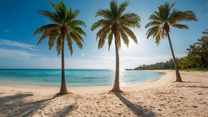 palm trees on the beach
