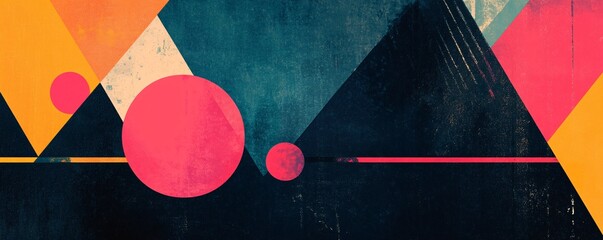 Abstract geometric background showing triangles and circles