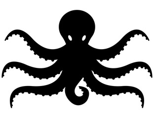 Stylized Octopus Silhouette Graphic Designed Specifically for Creative Design Projects