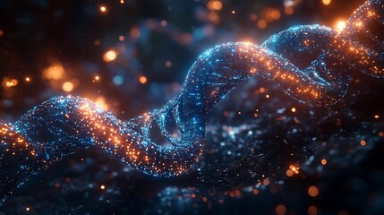 Detailed illustration of a double helix structure.