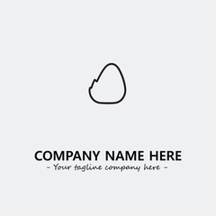 Egg cartoon illustration black and white for logo company vector image
