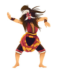 Bujang Ganong dance from Ponorogo, East Java