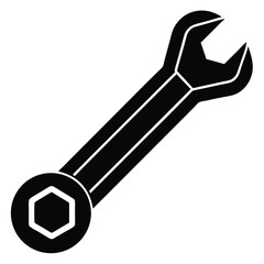 isolated box end wrench on white background