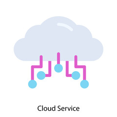 Cloud Service icon vector illustration