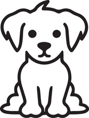 The dog simple icon. Vector ICON all icon Viktor,.