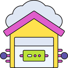 Data Warehouse icon vector illustration