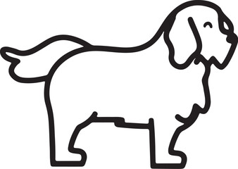 The dog simple icon. Vector ICON all icon Viktor