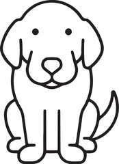 The dog simple icon. Vector ICON all icon Viktor