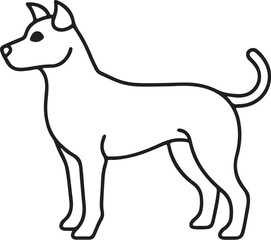 The dog simple icon. Vector ICON all icon Viktor